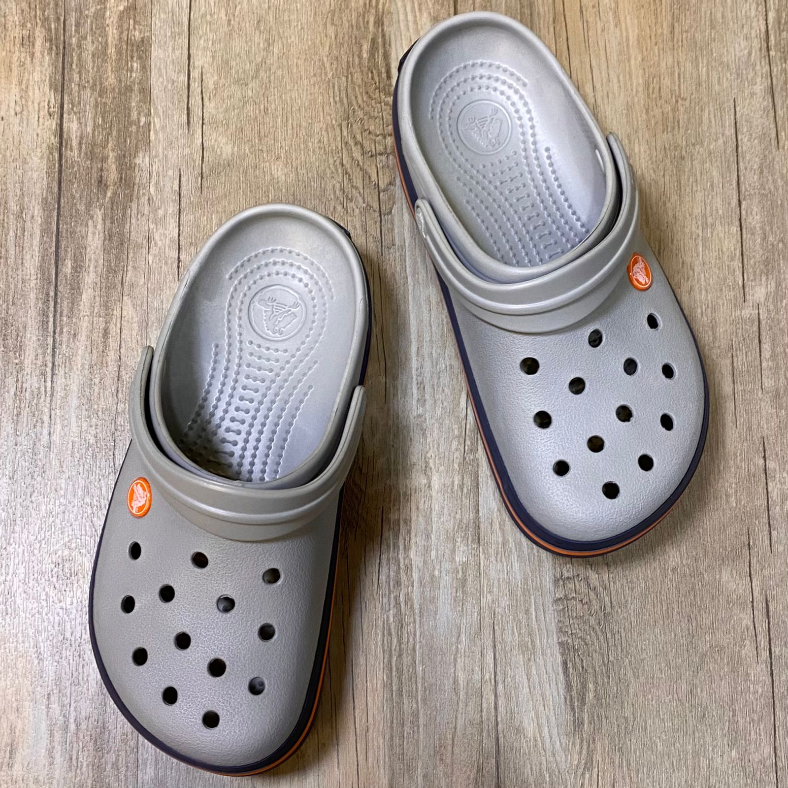 Dép Crocs Crocband Clog HN2 Grey/Or